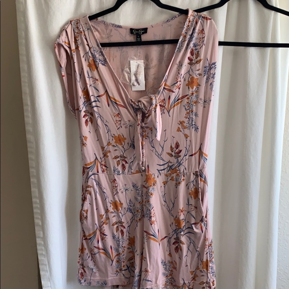 Peek A Boo button down romper